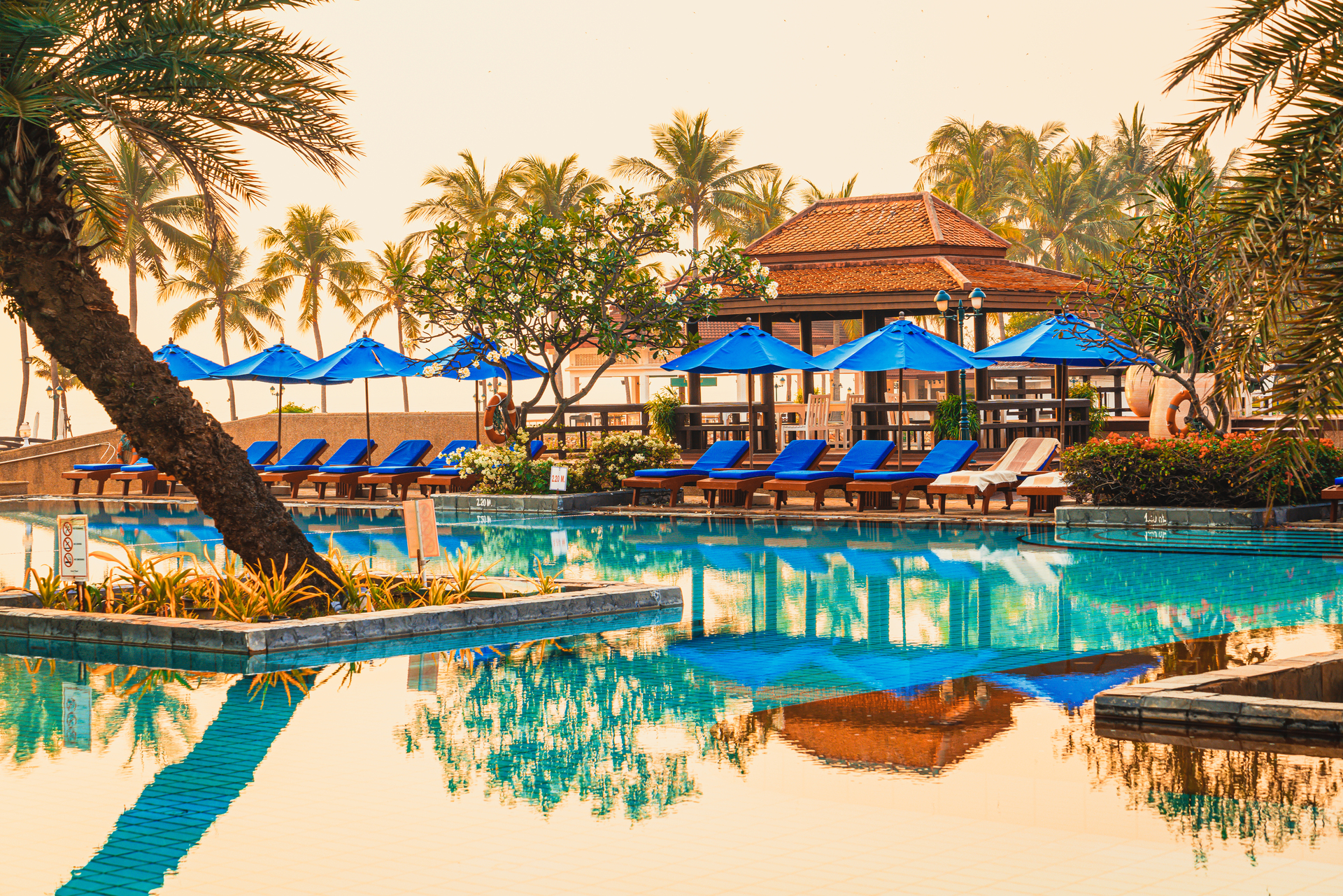 Medium Vecteezy Beautiful Umbrella And Chair Around Swimming Pool In Hotel 2706494 Medium