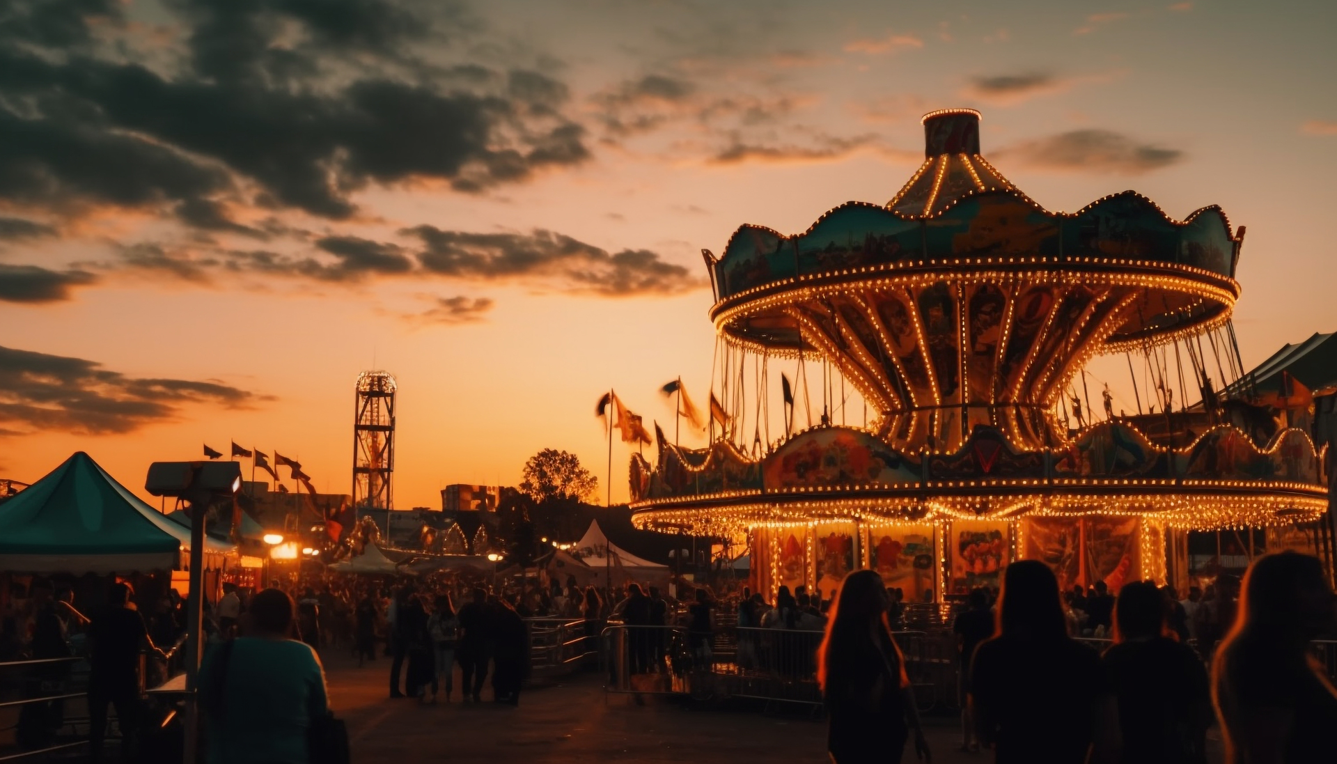 Medium Vecteezy Joyful Families Spin Under Illuminated Carnival Lights At 25078998 Medium
